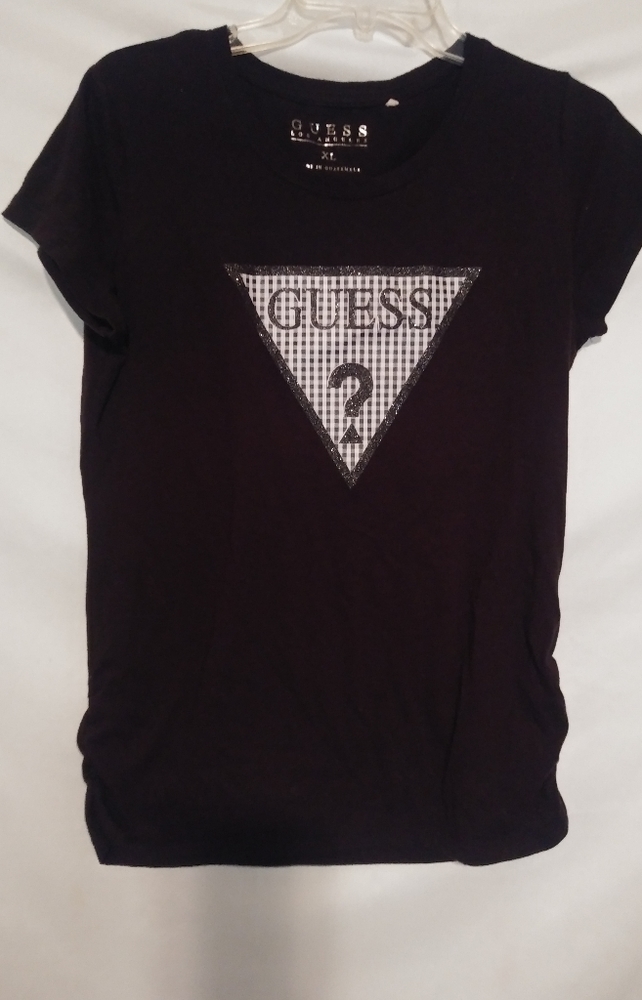 Vintage GUESS Black Logo Tee (Size: XL)